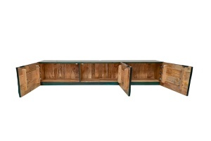 COMODA TV, SCORPION 160CM, REALIZAT DIN LEMN DE MANGO 3D, CULOARE TURCOAZ, ARTIM GROUP SELECTION - Img 3