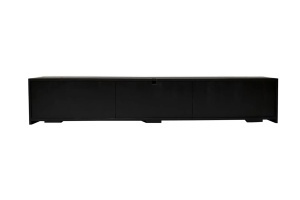 COMODA TV SUSPENDATA, ILLUSION 160CM, REALIZAT DIN LEMN DE MANGO 3D, CULOARE NEGRU/AURIU, ARTIM GROUP SELECTION - Img 7