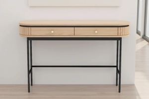CONSOLA/BIROU, ATELIER 120CM, CU DOUA SERTARE, DIN LEMN DE MANGO SI METAL, ASPECT NATUR, ARTIM GROUP SELECTION - Img 2