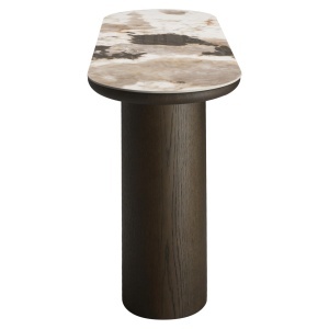 CONSOLA, LANGFORD 120CM, REALIZATA DIN MDF, FURNIR SI CERAMICA, CULOARE MARO/MARMURA, DESIGN DEOSEBIT, RICHMOND INTERIORS - Img 2