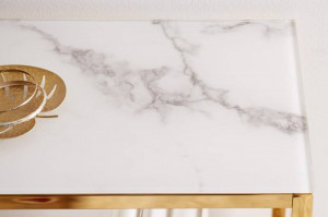 CONSOLA MODERNA, ELEGANCE 110CM, DIN STICLA CU EFECT DE MARMURA, COD 42171 - Img 2