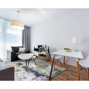 Covor 160x230 cm, albastru/gri/galben, MARION TIP 1, 0000203336 - Img 2