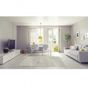 Covor vintage 140x200 cm, gri, ELROND, 0000194618