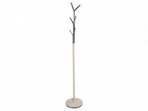 CUIER DE HAINE LETA, 174 CM, ALB/CROM, DIN METAL, STIL MODERN