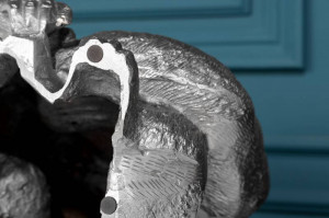DECORATIUNE GORILLA, 40CM, METAL, COD 43195, DESIGN RETRO - Img 5
