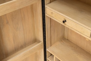 DULAP BAR, ART DECO 140CM, 3D, LEMN DE MANGO, ALB ANTICHIZAT, ARTIM GROUP SELECTION - Img 2