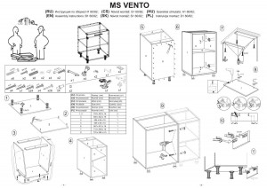 DULAP BUCATARIE VENTO ALB/STEJAR AURIU D-60/82 STIL MODERN HALMAR - Img 2