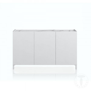 DULAP/BUFET 130CM, EDDY, COD 4381, STIL MODERN, REALIZATA PANOURI LAMINATE, ALB HIGH GLOSS - Img 2