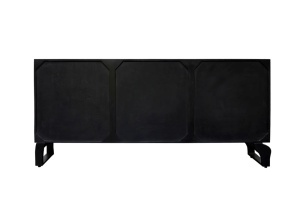 DULAP/BUFET LIVING, FOREST 160CM, REALIZAT DIN LEMN DE MANGO 3D SI METAL, CULOARE NEGRU/MARO, ARTIM GROUP SELECTION - Img 6