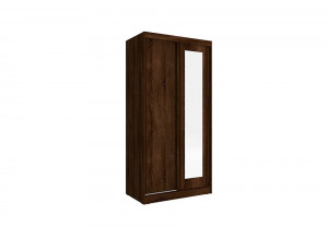 DULAP DORMITOR CU OGLINDA ALASKA 100 STEJAR CIOCOLATIU DESIGN MODERN PSK - Img 2