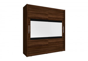 DULAP DORMITOR MAJA IV 200 STEJAR SONOMA CIOCOLATIU DESIGN MODERN PSK