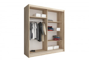 DULAP DORMITOR WIKI II 180 ALB DESIGN MODERN PSK - Img 2