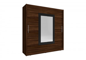 DULAP DORMITOR WIKI II 180 STEJAR SONOMA CIOCOLATIU DESIGN MODERN PSK - Img 1