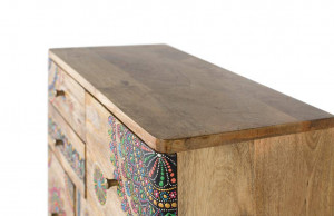 DULAP LIVING, CULOARE MULTICOLOR, DIN LEMN MANGO, GINER Y COLOMER - Img 3