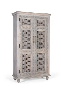 DULAP LIVING DEOSEBIT, COD 2295, LEMN DE MANGO, ALB ANTICHIZAT, ARTIM GROUP SELECTION - Img 3