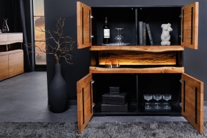 DULAP LIVING GRAND ACACIA 120CM, LEMN DE SALCAM SI ILUMINARE LED, CANTURI NATURALE, ARTIM GROUP SELECTION - Img 2