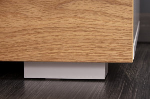 DULAP LIVING, WILD OAK 100CM, COD 40067, LEMN MASV SI MDF STEJAR - Img 5