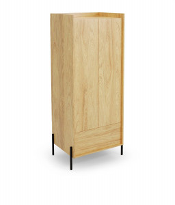DULAP MODULAR MOBIUS 2D, CU PICIOARE, NATUR, 179X78 CM, DIN PAL MELAMINAT, STIL MODERN