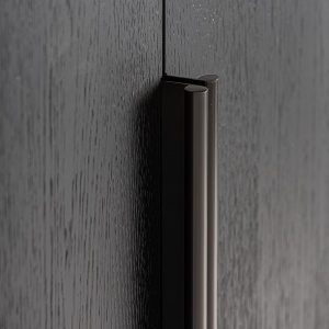 DULAP RIZE 148CM, LEMN DE STEJAR DE CULOARE NEAGRA, STIL ART DECO, VICAL HOME - Img 5