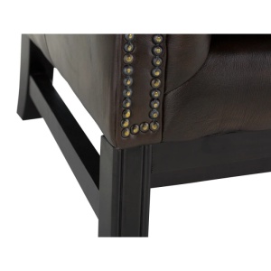 FOTOLIU CHESTERFIELD, DIN LEMN SI PIELE NATURALA, CULOARE MARO, ARTIM SELECTION - Img 5