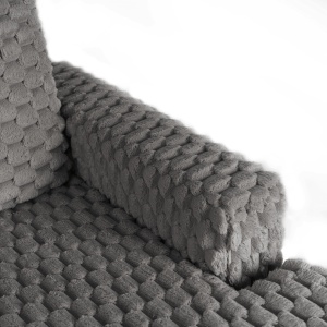 FOTOLIU CONFORTABIL, ARTIM MEBLE, REALIZAT DIN MATERIAL TEXTIL PLUS GRI SI LEMN, STIL MODERN - Img 2