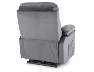 FOTOLIU CONFORTABIL HEKTOR, GRI BLUVEL 14, TAPITERIE DIN CATIFEA, CU FUNCTIE DE RABATARE SI MASAJ - Img 3