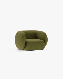 FOTOLIU CONFORTABIL KATE, VERDE MASLINIU INCHIS, 108X89 CM, TAPITAT CU TAPITERIE DIN TEXTIL BOUCLE BALOO, MICADONI - Img 2