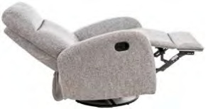 FOTOLIU CONFORTABIL RECLINER SI FUNCTIE DE PIVOTARE, OLIMP, RAVEN GRI DESCHIS 06, TAPITERIE DIN TEXTIL, STIL MODERN - Img 2