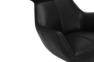 FOTOLIU CU TABURET, CLOUD ROTATIV 360 GRADE, PIELE ECO NEAGRA SI CADRUL METALIC, ARTIM GROUP SELECTION - Img 2