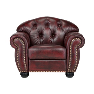 FOTOLIU DE LUX CHESTERFIELD HEREFORD, DIN PIELE NATURALA, CULOARE ROSU, ARTIM SELECTION