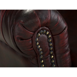 FOTOLIU DE LUX CHESTERFIELD KINGFIELDS, DIN PIELE NATURALA, CULOARE ROSU, ARTIM SELECTION - Img 4