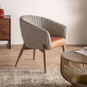 FOTOLIU DEOSEBIT NEIVE, DIN LEMN DE FRASIN, POLIESTER SI PIELE, DESIGN VINTAGE, VICAL HOME