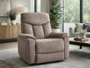 FOTOLIU ELECTRIC RABATABIL, STIL ODYS, BEJ INCHIS 30, CU TAPITERIE DIN TEXTIL RAVEN, STIL MODERN