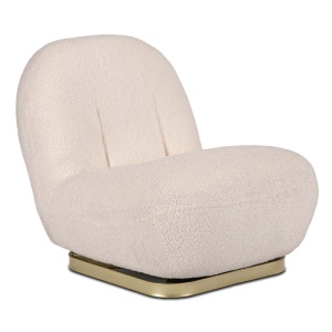 FOTOLIU LIVING ROTATIV SONNY, REALIZAT DIN METAL SI TEXTIL BOUCLE, CULOARE BEJ/AURIU, ARTIM MEBLE