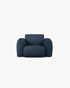 FOTOLIU LOUNGE MOLINO, 100X108, ALBASTRU ROYAL, CU TAPITERIE DIN TEXTIL CHENILLE REBEL, MICADONI