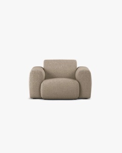 FOTOLIU LOUNGE MOLINO, 100X108, BEJ INCHIS, CU TAPITERIE DIN TEXTIL CHENILLE EDEN, MICADONI