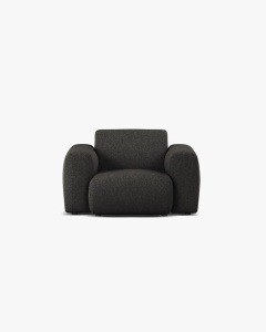 FOTOLIU LOUNGE MOLINO, 100X108, GRI INCHIS ANTRACIT, CU TAPITERIE DIN TEXTIL CHENILLE EDEN, MICADONI
