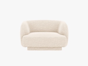 FOTOLIU MILEY, BEJ FILDES, CU TAPITERIE DIN TEXTIL CHENILLE, MICADONI