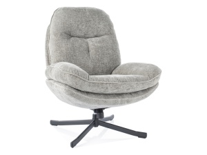 FOTOLIU PIVOTANT HARPER 360°, OLIV TAP 238/NEGRU, TAPITERIE DIN TEXTIL SI CADRU DIN METAL, STIL MODERN - Img 1