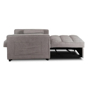 FOTOLIU RABATABIL, ARTIM MEBLE, CU SPATIU DE SOMN, REALIZAT DIN TEXTIL GRI, STIL MODERN - Img 7