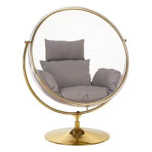 FOTOLIU RELAXARE CU PICIOR, TIP 2, ACRIL, TEXTIL SI METAL, TRANSP/AURIU/GRI, ARTIM GROUP COLLECTION - Img 1