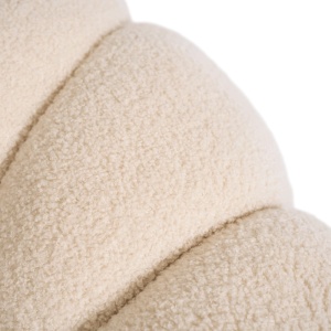 FOTOLIU ROTATIV CU POUF, ARTIM MEBLE, REALIZAT DIN MATERIAL TEXTIL BOUCLE BEJ, STIL MODERN - Img 5