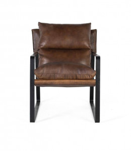 FOTOLIU STIL INDUSTRIAL, CULOARE MARO/NEGRU, DIN PIELE SI METAL, GINER Y COLOMER - Img 2