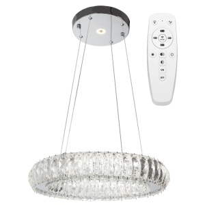 Kryształowa Lampa Sufitowa LED APP1040-CP + pilot - Img 1
