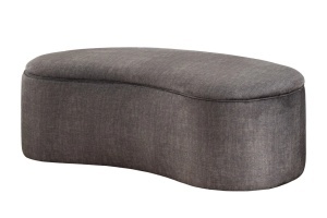 LADA DE DEPOZITARE ELEMENTS, 120CM, DIN LEMN SI MATERIAL CATIFEA, CULOARE GRI GRAFIT, INVICTA INTERIOR - Img 1