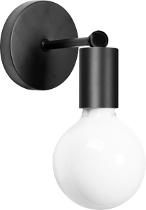 Lampă de perete din metal Mat negru 392205 - Img 2
