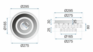 Lampă de tavan din cristal Plafond LED 20W rotund APP411-C - Img 4