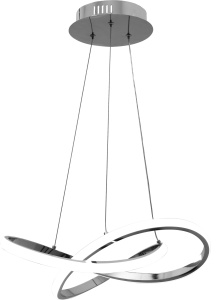 Lampă de tavan Inel suspendat LED modern + telecomandă APP389-CP Chrome - Img 2