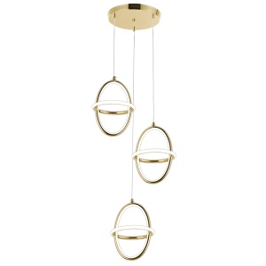 Lampă suspendată LED G064-3CPR Gold - Img 3