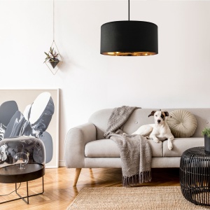 Lampă suspendată Negru Auriu 36cm APP619-1CP - Img 4